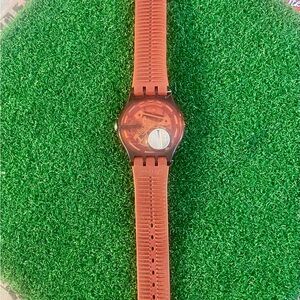 Vintage Swatch Red Analog Watch